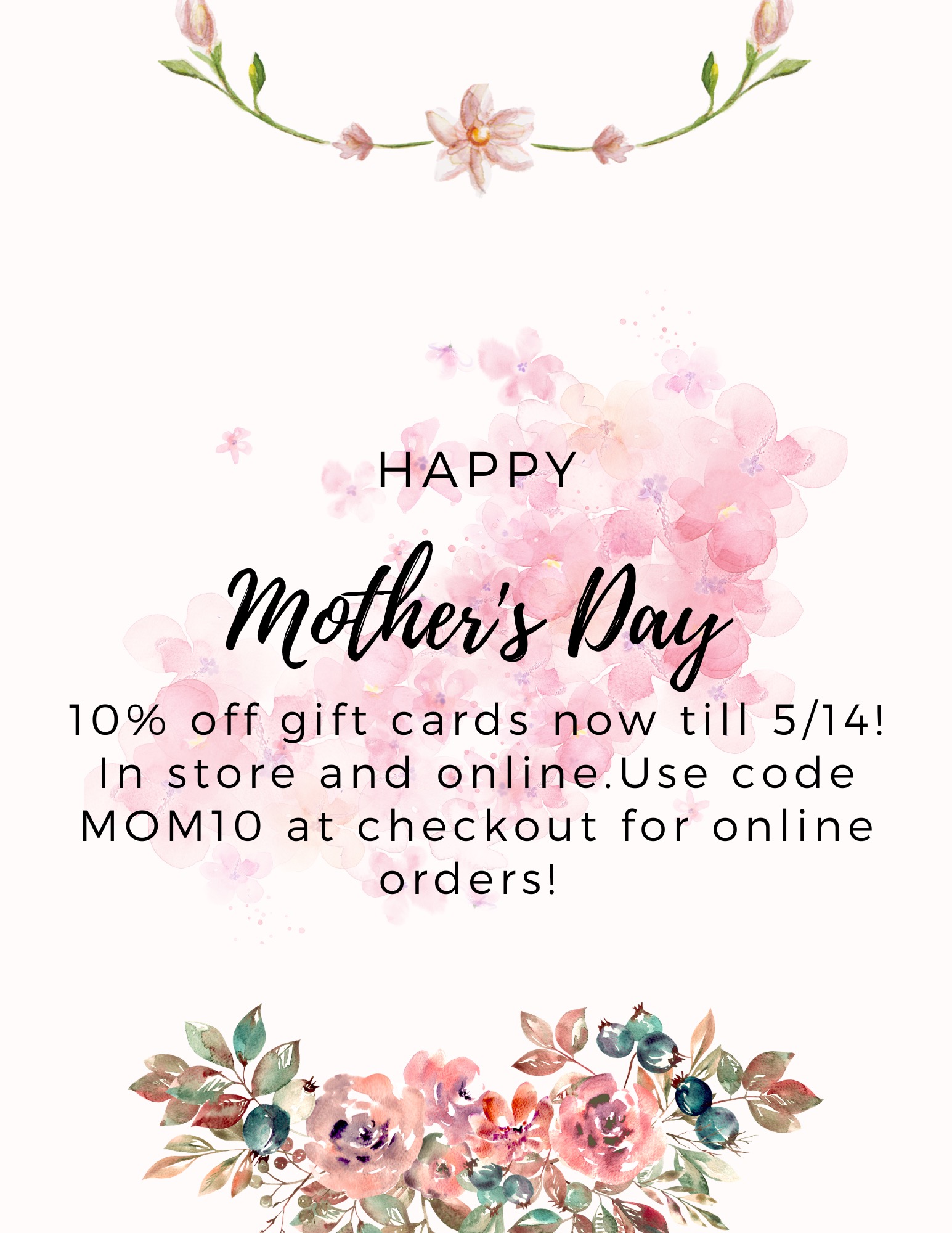 Don't forget Mom, the perfect gift for Mother's Day!